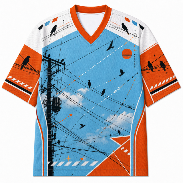Techwear Jfc 09 03 Urban Wire Flight Pattern Short Sleeve Jersey