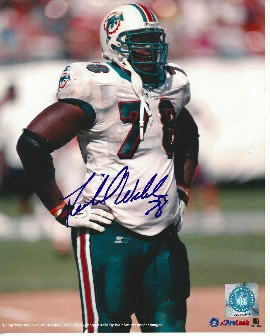 Richmond Webb Autographed 8x10 Miami DolphinsRare B912