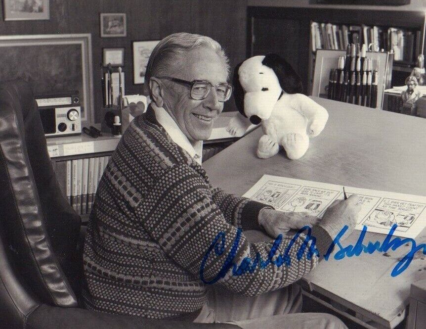 CHARLES SCHULZ Signed Photo Poster paintinggraph Cartoonist Peanuts Snoopy Charlie Brown reprint