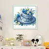Blue And White Porcelain-Tea Set-14CT Stamped Cross Stitch 40*40cm/15.75*15.75in