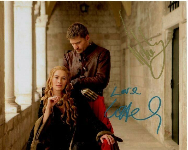 NIKOLAJ COSTER-WALDAU & LENA HEADEY Signed Autographed GAME OF THRONES Photo Poster painting