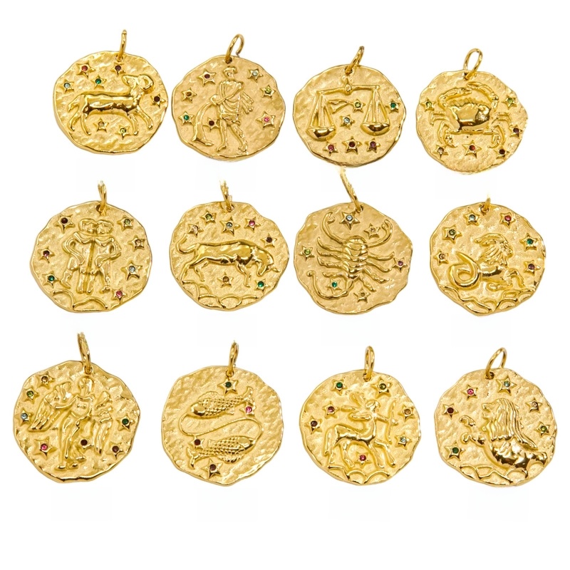 3 Pieces 304 Stainless Steel Rhinestones Constellation Pendant