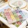 Multi-Color Embroidery Yarn with Transparent Storage Box Cross Stitch Supplies Sewing Embroidery Thread Set for Halloween Christmas Mothers Day (100)