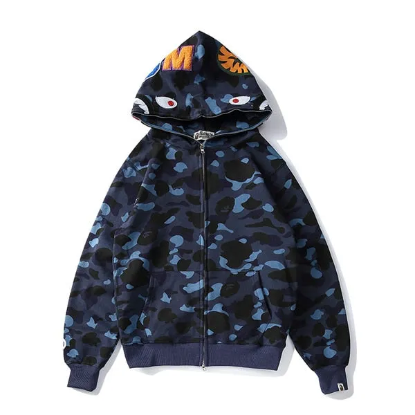 JESSIC Camouflage Classic Sweater Thin Zipper Hoodie Couple Sweater Zip Hoodie Women Jacket Coat 2021 New