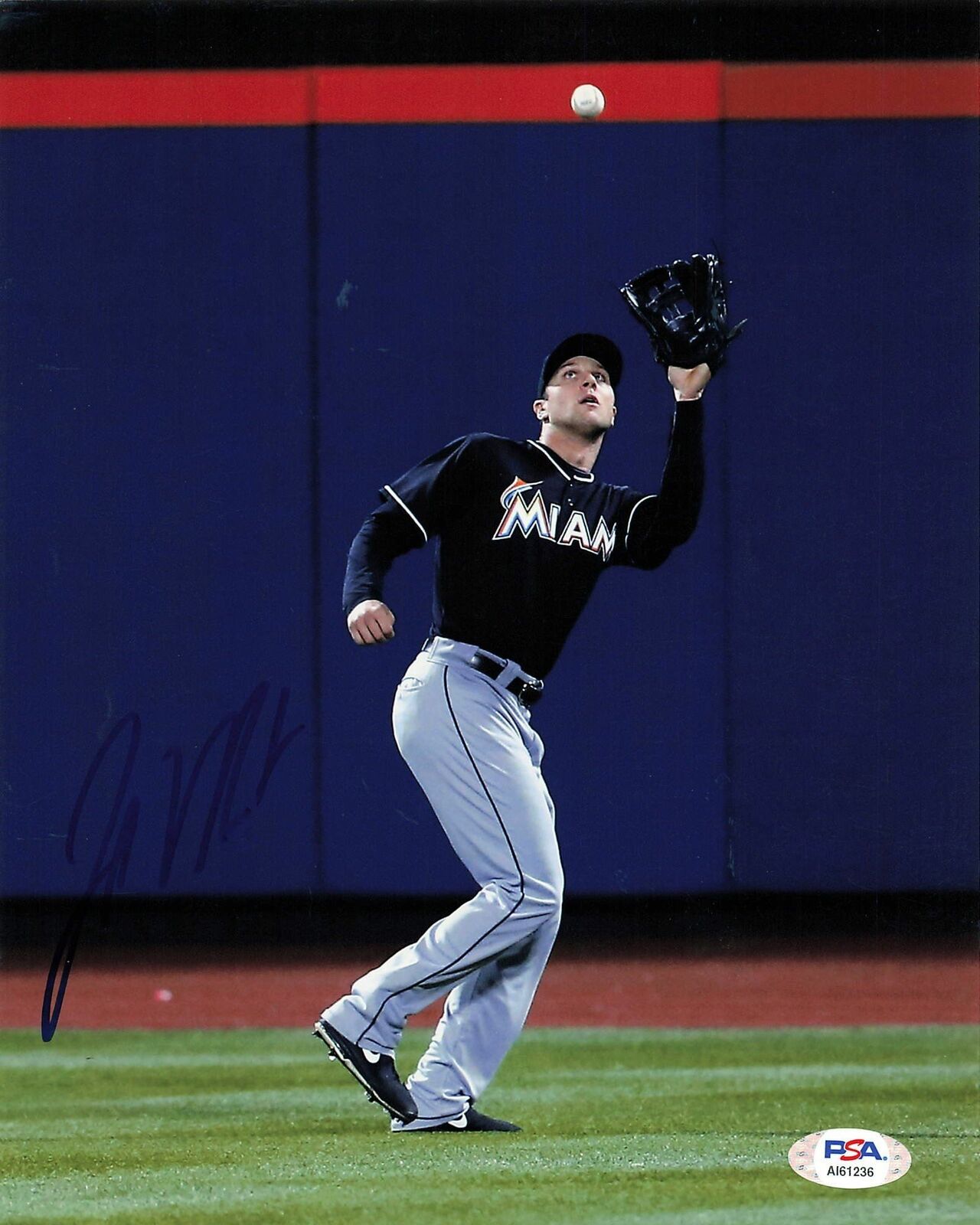 JAKE MARISNICK Signed 8x10 Photo Poster painting PSA/DNA Miami Marlins Autographed