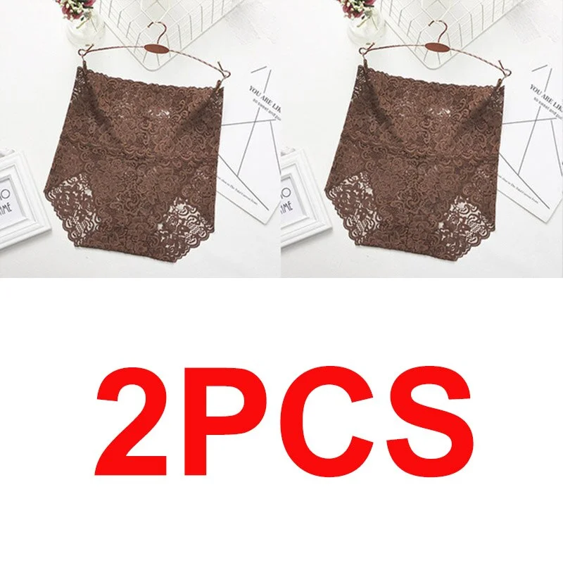 M-XXXL Women High Waist Lace Panties Sexy Underwear Women  Floral Transparent Lingerie Female Briefs Underpants Plus Size Pantys