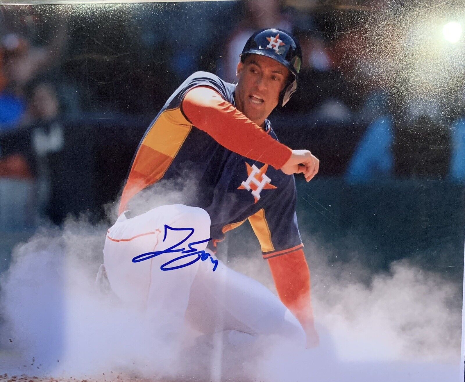 george springer Signed 8x10 Photo Poster painting Pic Auto Astros