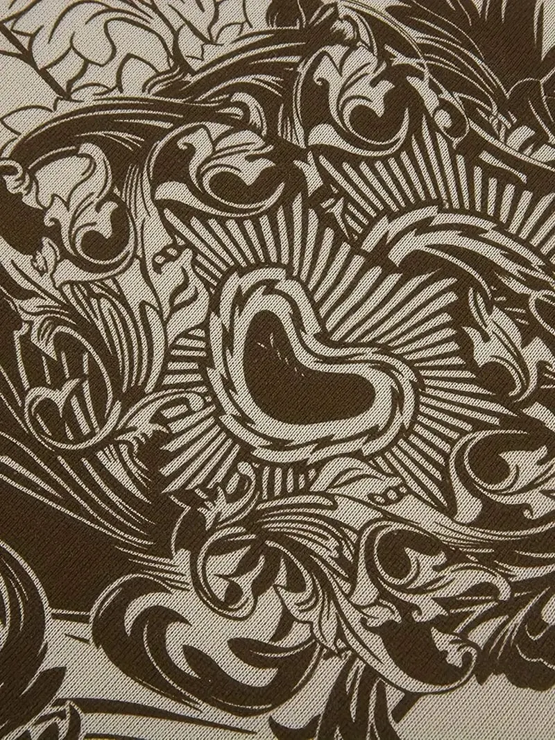 Brown and Beige Floral Print Hoodie