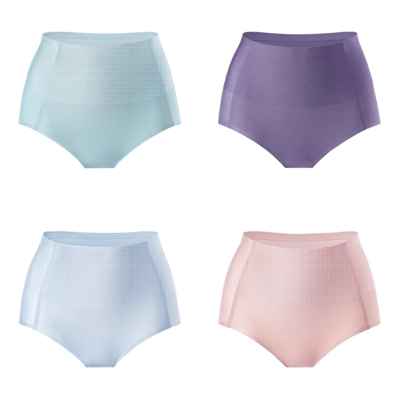  thdmladies shape high waist seamless elastic ice silk soft briefs thedmladies
