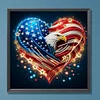 Amerikanische Flagge Unabhängigkeitstag - speziell geformte Diamantmalerei - 30*30cm