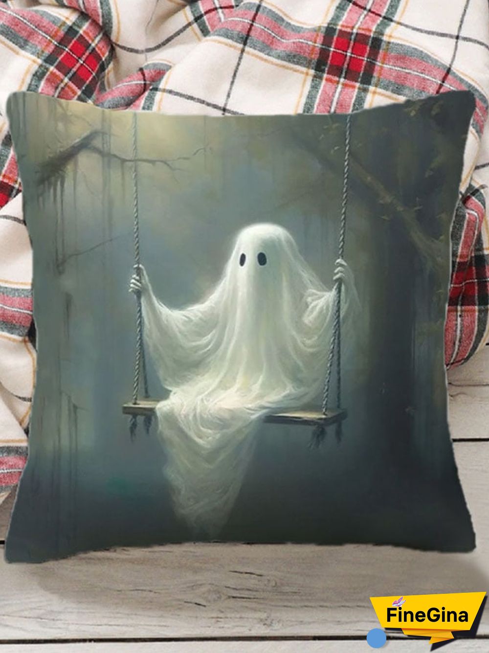Ghost Print Pillow