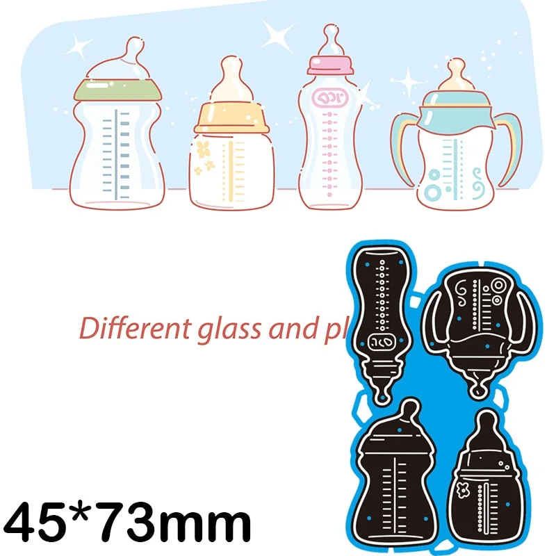 Metal Steel Cutting Dies Baby Supplies Goods Ddecoration Frames DIY Scrap Booking Photo Album Embossing Paper Cards 10.5*8.4 cm