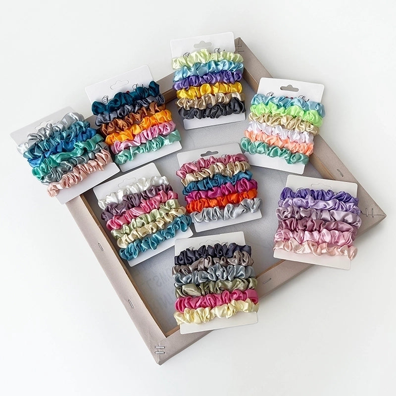 Women’s Basic Solid Color Satin Hair Tie