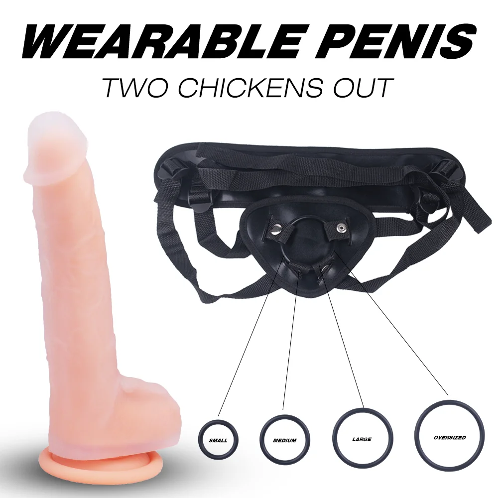Harness Panties Realistic Penis Cock Strap-on Strapon Dildo With Suction Cup