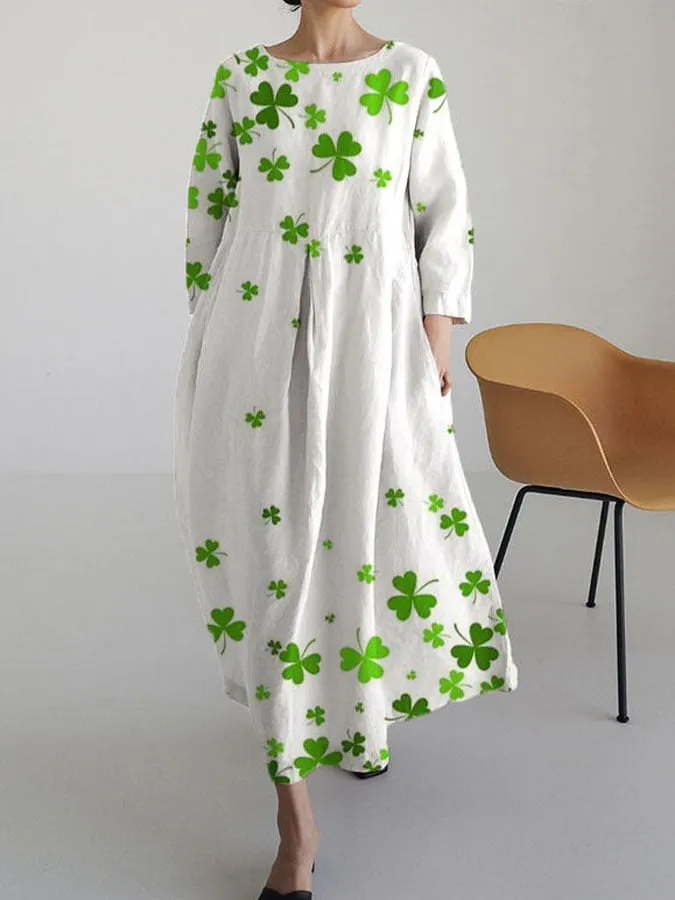 Women's Shamrock St Patrick's Day Casual Printed Dress
