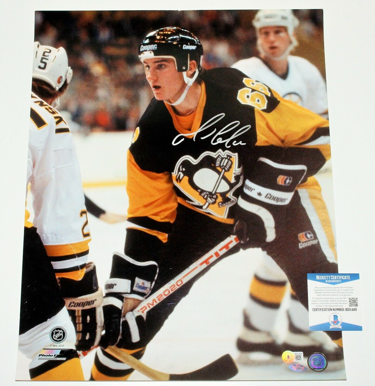 MARIO LEMIEUX SIGNED PITTSBURGH PENGUINS 16x20 Photo Poster painting BECKETT COA BAS STANLEY CUP