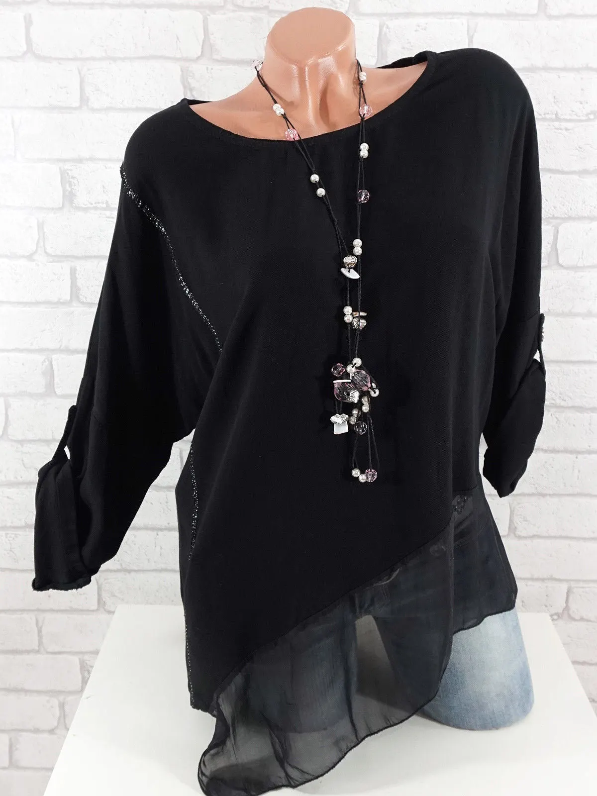 Women Long Sleeve Scoop Neck Printed Tops