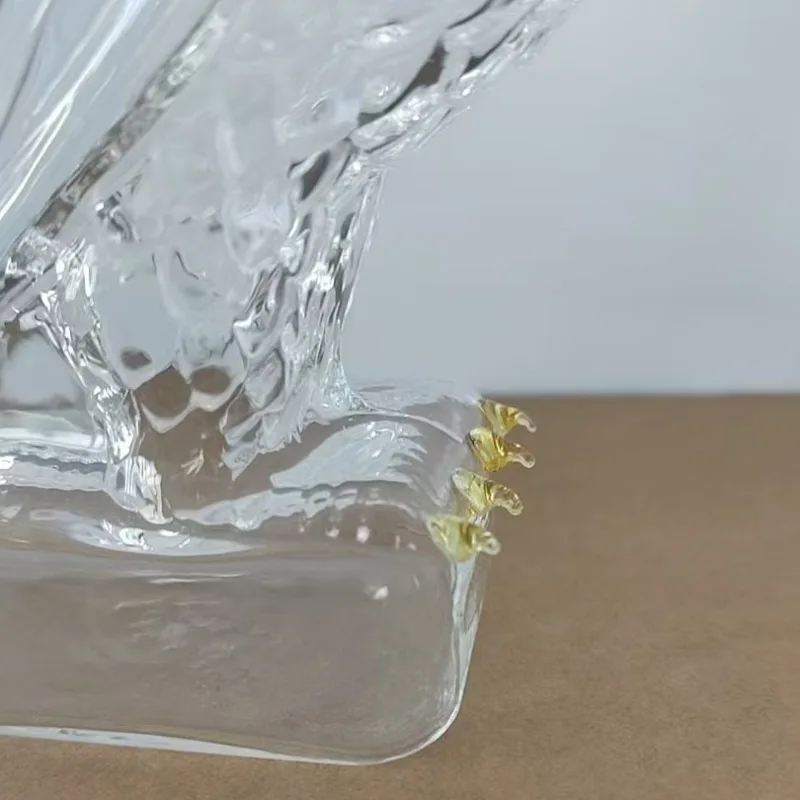 Tegooe Eagle Decanter Hand-Blown Glass Whiskey Liquor Dispenser for Spirits 350ml118oz