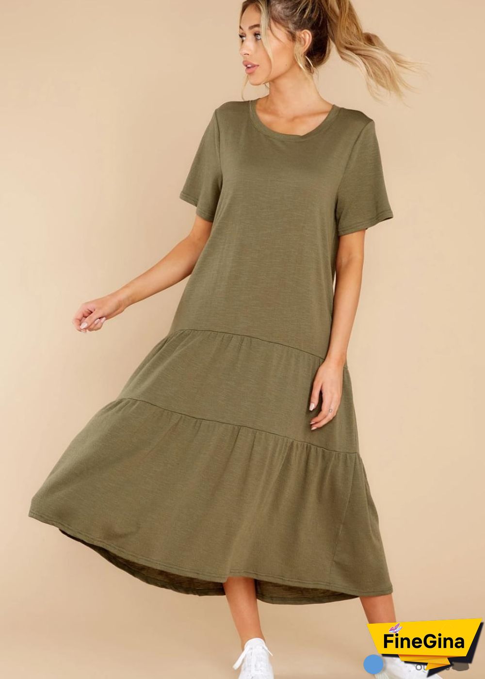 Casual loose Boho Midi Dress Valerie
