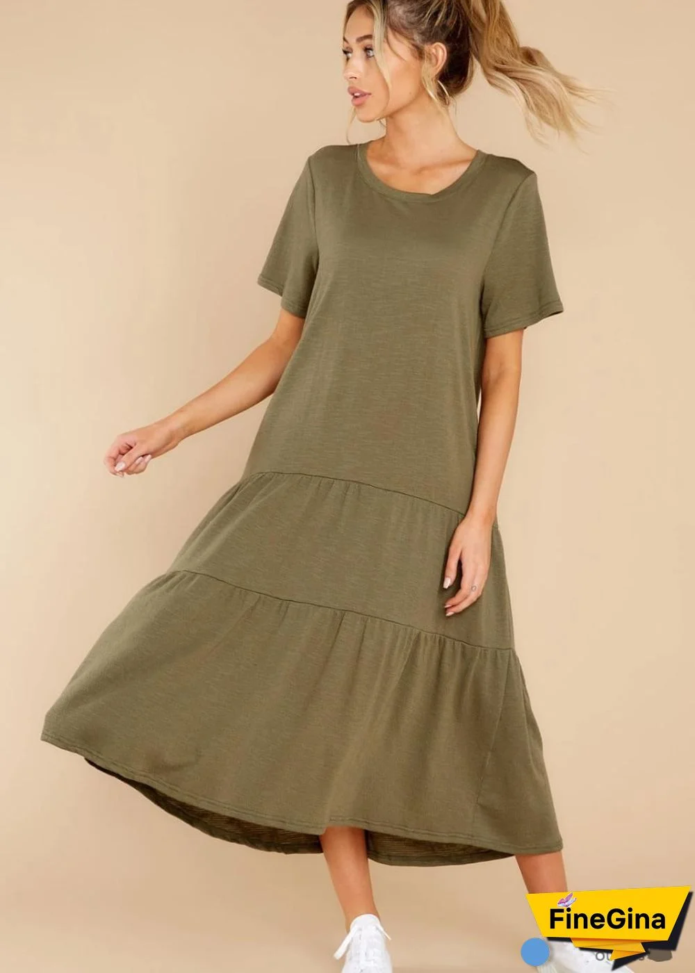 Casual loose Boho Midi Dress Valerie