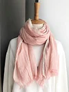 Casual Linen Stripe Scarf