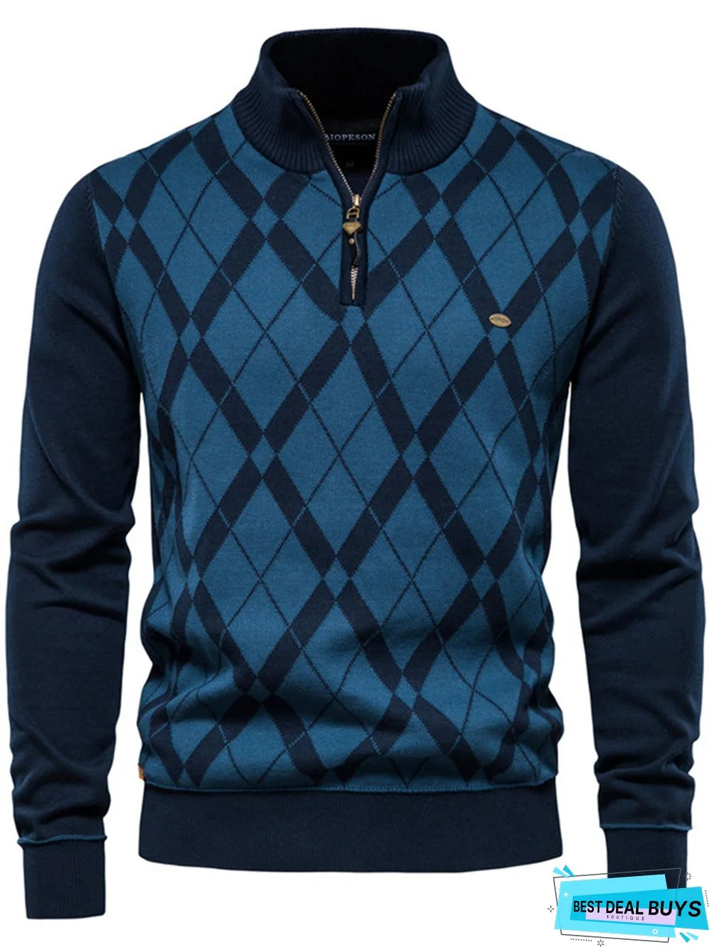 Casual Fashion Half Zipper Long Sleeve Sweater