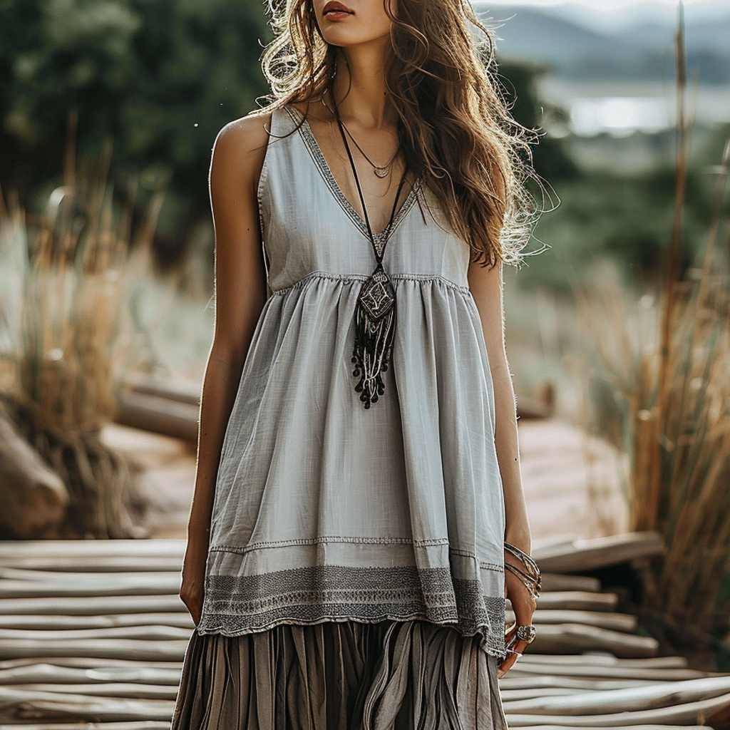 Bohemian Style Holiday Style Breathable And Comfortable Retro Casual Top