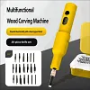 Small Fully Automatic Chisel Woodworker Bonsai Root Carving Lithium Battery Handheld Carving Machine Set