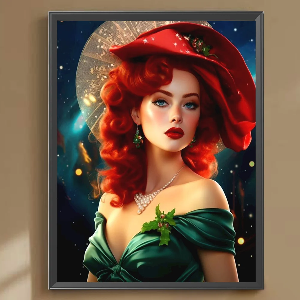 Diamond Painting - Full Round Drill - Lady(Canvas|30*40cm)