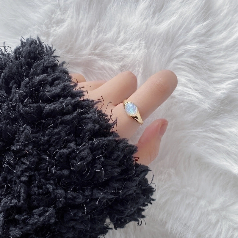 18K Gold Plated Silver Plated 925 Sterling Silver Geometric Wide Band Rings Open Ring Rings