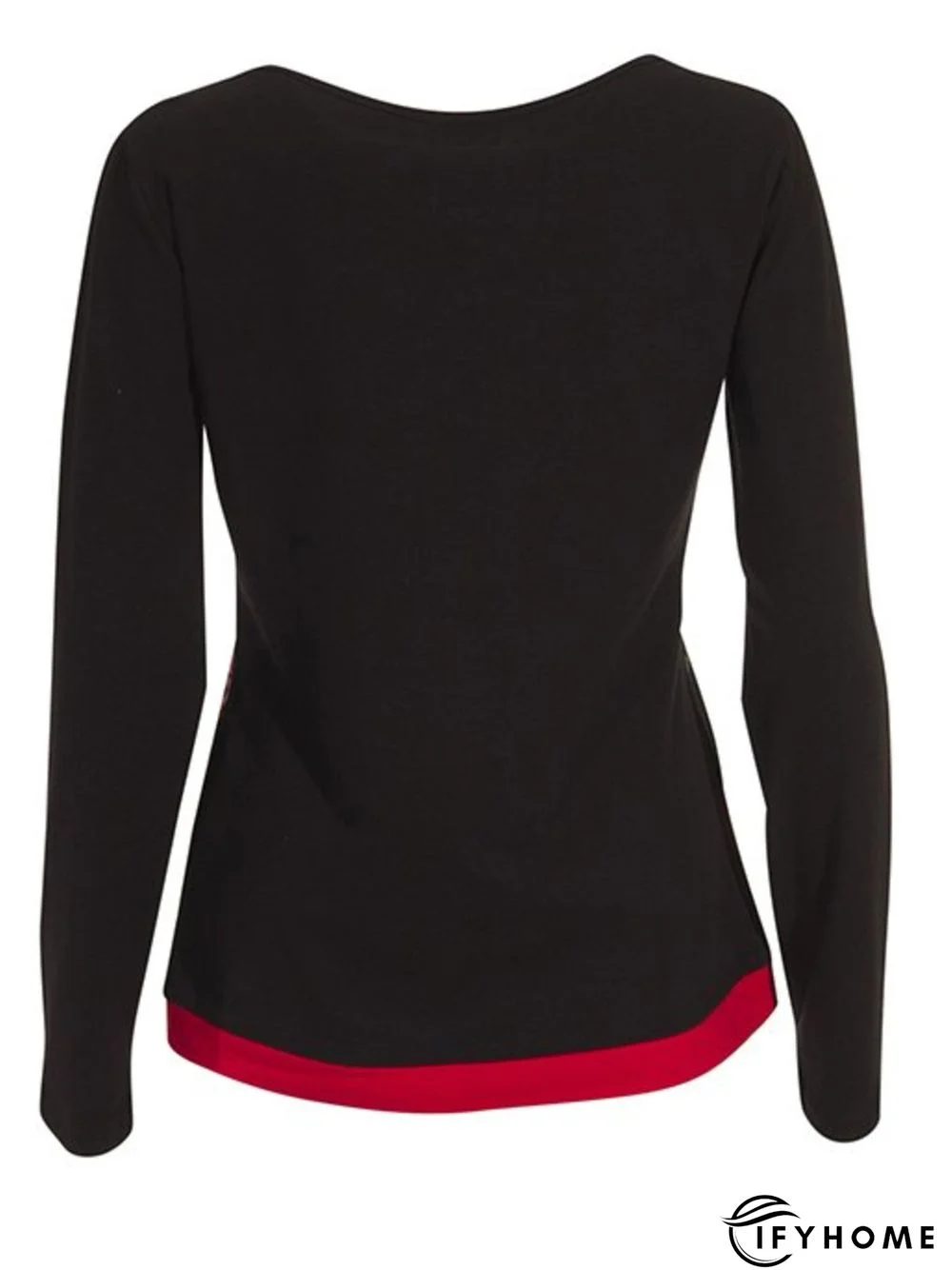 Crew Neck Casual Long Sleeve Printed T-shirt | IFYHOME