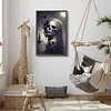 (40*60cm)Halloween Skull Girl - Full Round Drill Diamond Painting