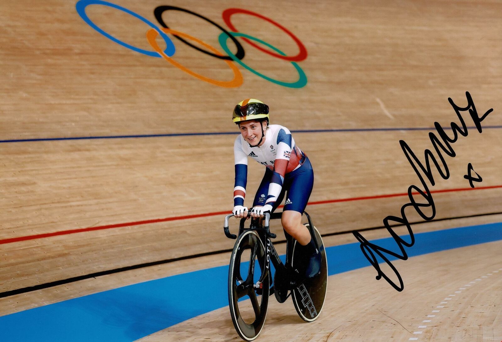 Laura Kenny Signed 12X8 Photo Poster painting Tokyo 2020 Signed @ Heathrow Airport AFTAL COA