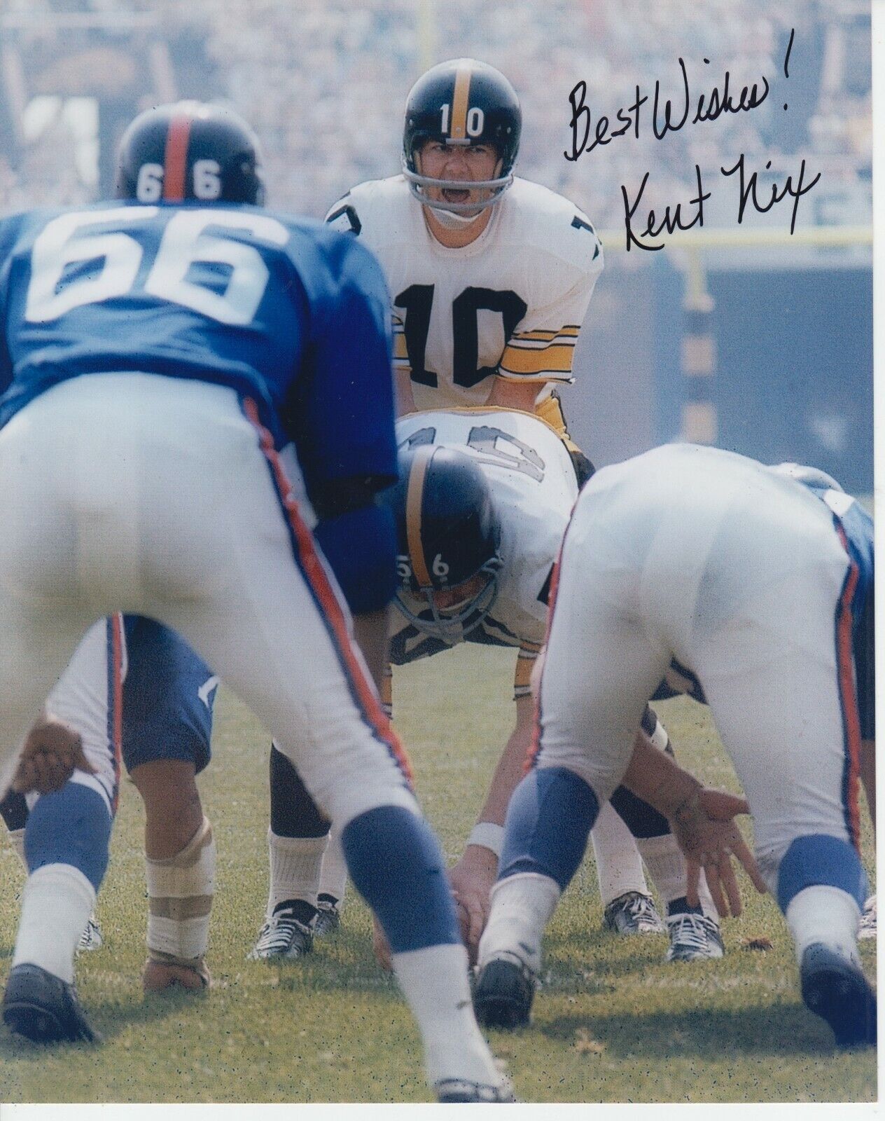 Kent Nix 8x10 Signed w/ COA Pittsburgh Steelers #1