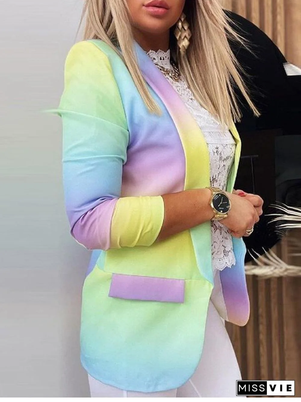 Women's Long Sleeve Graphic Printed  Coat Top