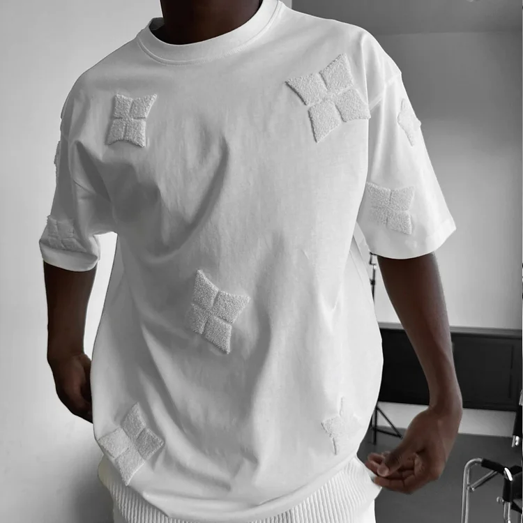 Unisex Casual Oversize Detailed Print T-Shirt