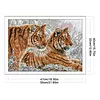 Two Tigers-14CT Stamped Cross Stitch 55*40cm/21.65*15.75in tapestrymarket