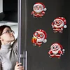 6Pcs Diamond Painting Acrylic Santa Claus Fridge Stickers