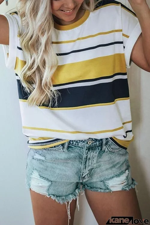 Stripe Short Sleeve T Shirt