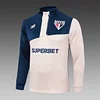 2024/2025 S&atilde;o Paulo Half-Pull Training Suit Mud Yellow-Blue Football Shirt 1:1 Thai Quality