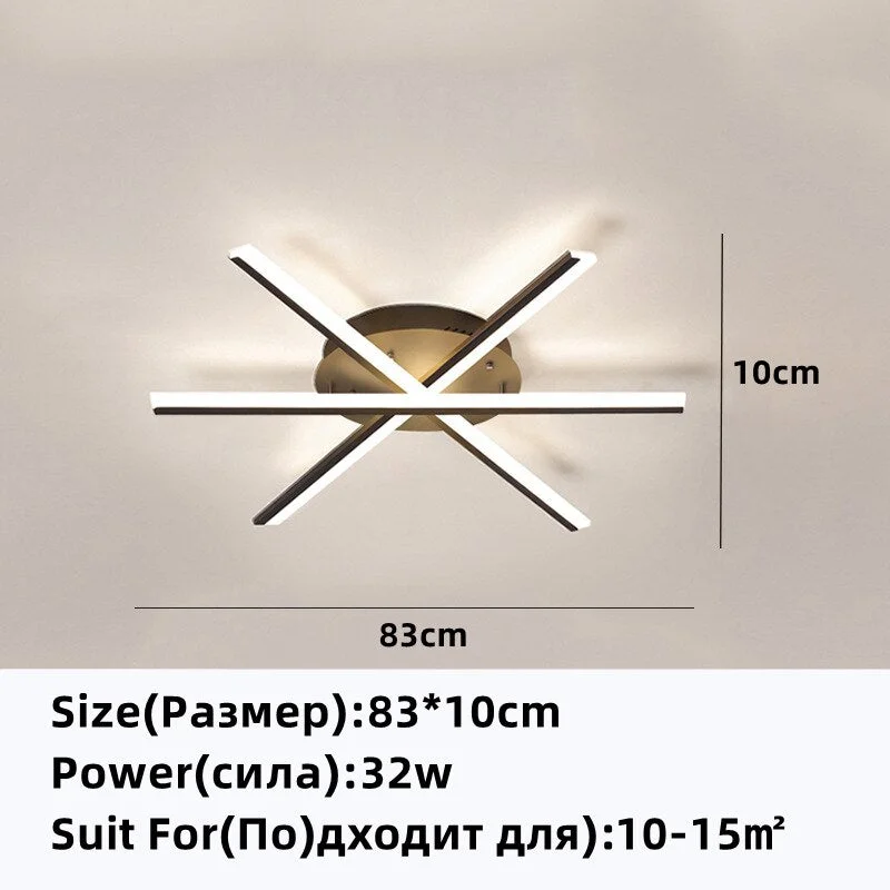 New Modern LED Chandelier Lighting For Living Dining Room Bedroom Ceiling Pendant Lights Simple Gold Black White Decoration Lamp