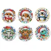 6Pcs Diamond Painting Acrylic Christmas Animals Fridge Stickers Magnets Decals for Home Decor