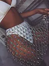 Shining Crochetgo Bandage Crystal Mini Skirt 