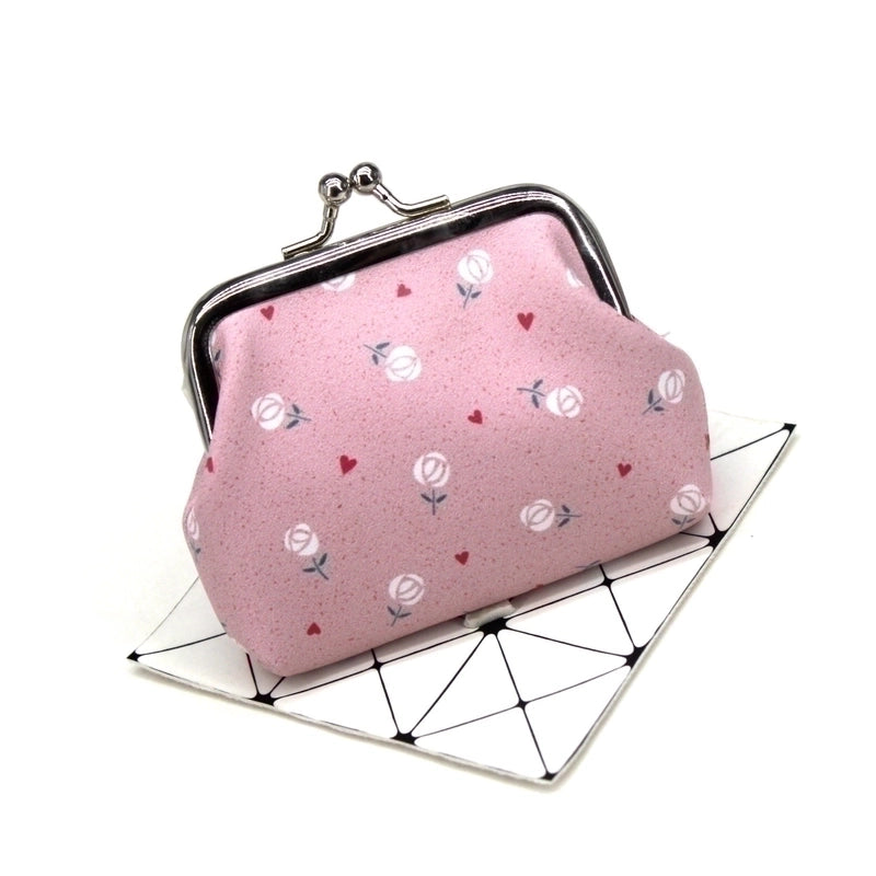 Women’s Flower Pu Leather Buckle Coin Purses