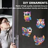(US Local)6Pcs Acrylic  Owls Diamond Painting Fridge Magnet for Fridge Whiteboard