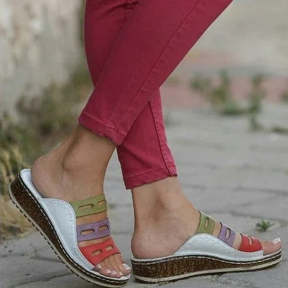 Women plus size clothing Women'Casual Cutout PU Sandals-Nordswear