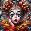 Clown Kind - runder Bohrer Diamond Painting - 30*30cm