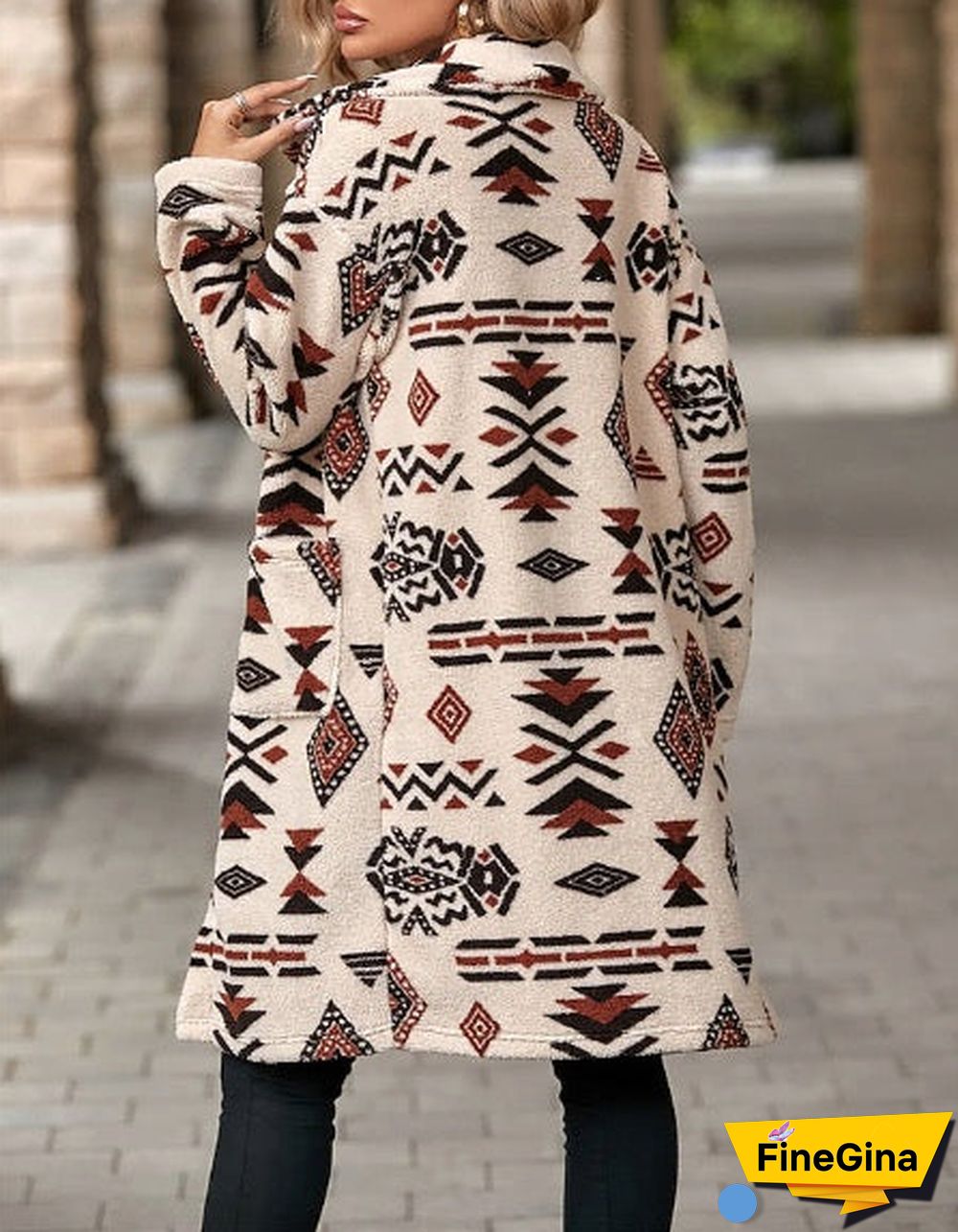 Special Print Long Sleeve Outerwear