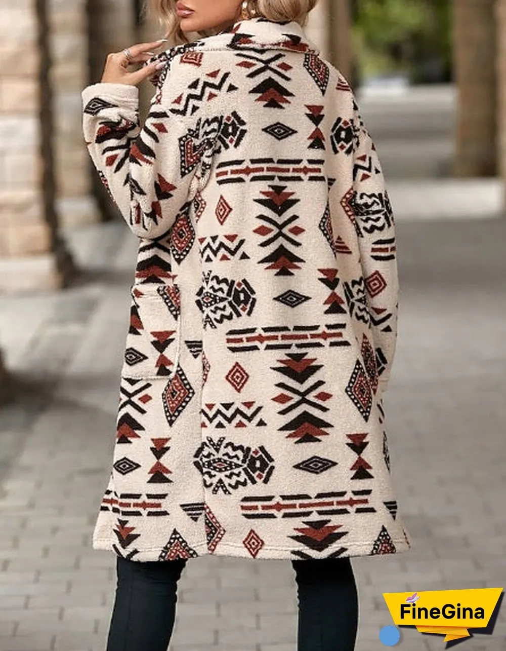 Special Print Long Sleeve Outerwear