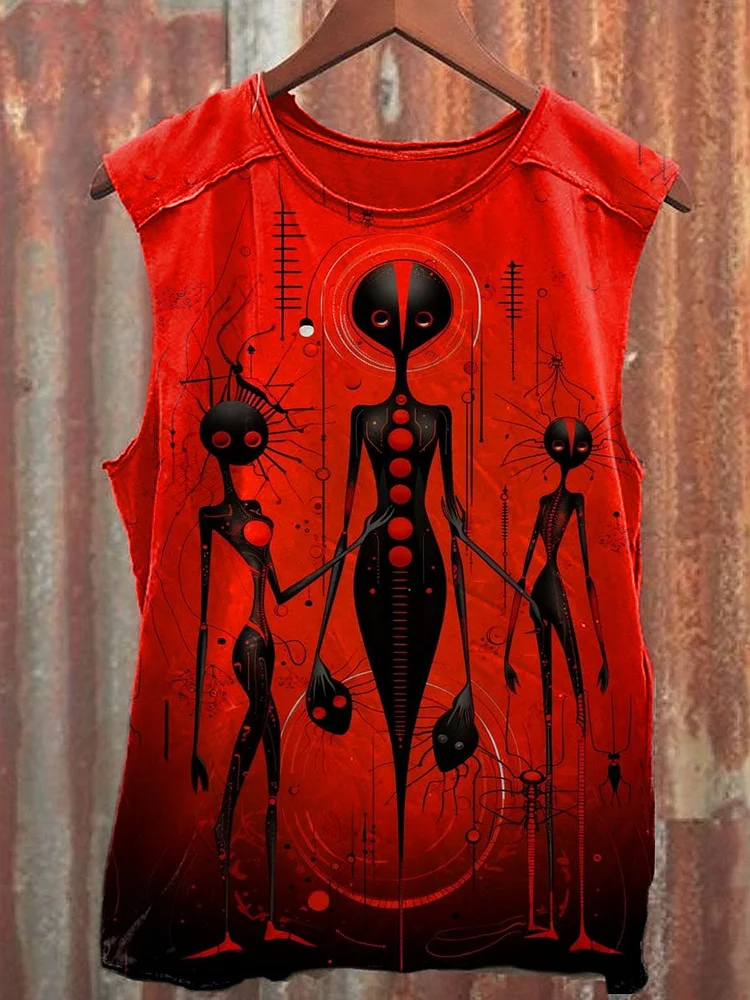 Unisex Outer Space World Art Illustration Print Casual Tank Top